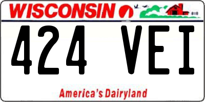 WI license plate 424VEI