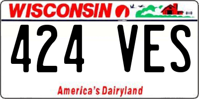 WI license plate 424VES