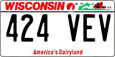 WI license plate 424VEV