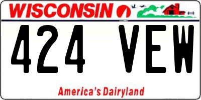 WI license plate 424VEW