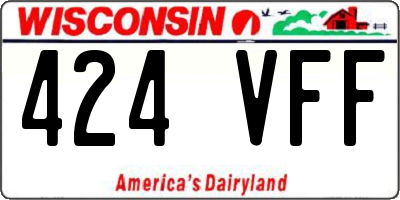 WI license plate 424VFF
