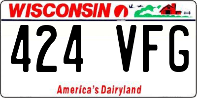WI license plate 424VFG