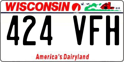WI license plate 424VFH