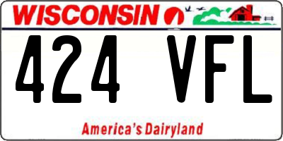 WI license plate 424VFL