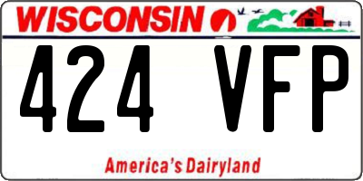 WI license plate 424VFP