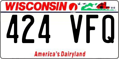 WI license plate 424VFQ