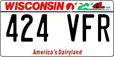 WI license plate 424VFR