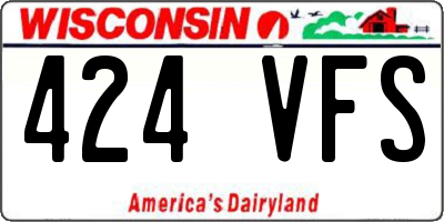 WI license plate 424VFS
