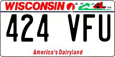 WI license plate 424VFU