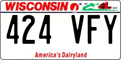 WI license plate 424VFY