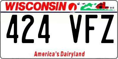 WI license plate 424VFZ