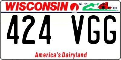 WI license plate 424VGG