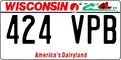 WI license plate 424VPB