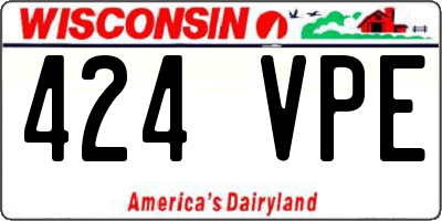 WI license plate 424VPE