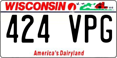 WI license plate 424VPG