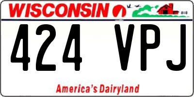 WI license plate 424VPJ