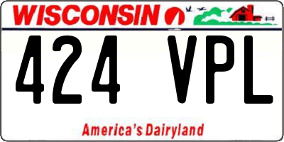 WI license plate 424VPL