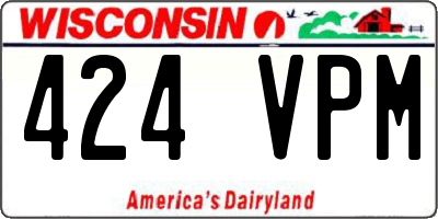 WI license plate 424VPM