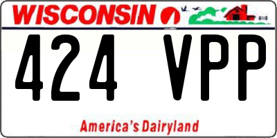 WI license plate 424VPP