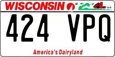 WI license plate 424VPQ