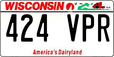 WI license plate 424VPR
