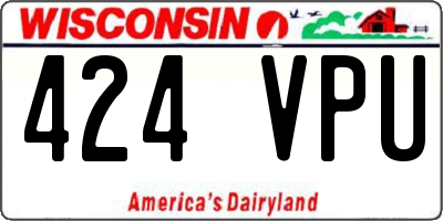 WI license plate 424VPU