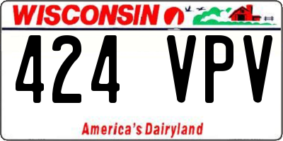 WI license plate 424VPV