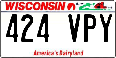 WI license plate 424VPY