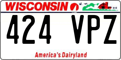 WI license plate 424VPZ