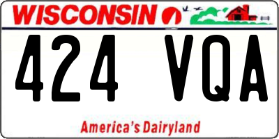 WI license plate 424VQA