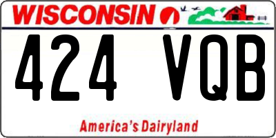 WI license plate 424VQB