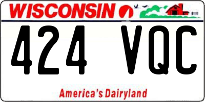 WI license plate 424VQC