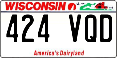 WI license plate 424VQD