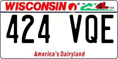 WI license plate 424VQE