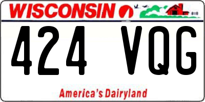 WI license plate 424VQG