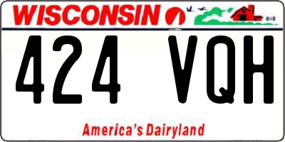WI license plate 424VQH