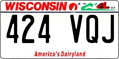 WI license plate 424VQJ