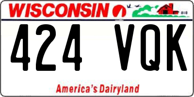 WI license plate 424VQK