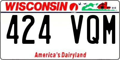 WI license plate 424VQM