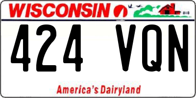 WI license plate 424VQN