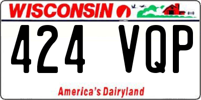 WI license plate 424VQP