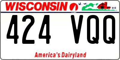 WI license plate 424VQQ