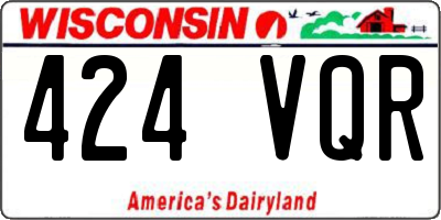 WI license plate 424VQR