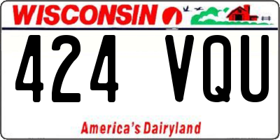 WI license plate 424VQU
