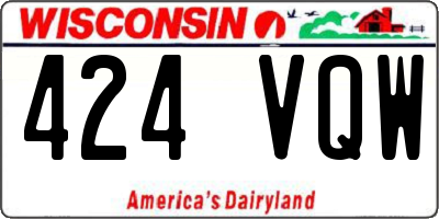 WI license plate 424VQW