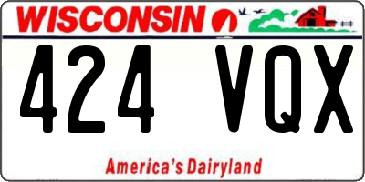 WI license plate 424VQX