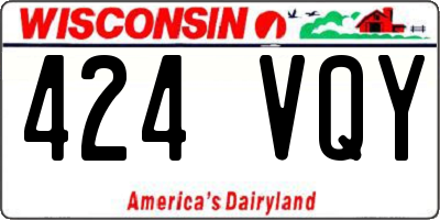 WI license plate 424VQY