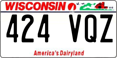 WI license plate 424VQZ