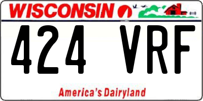 WI license plate 424VRF