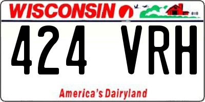 WI license plate 424VRH